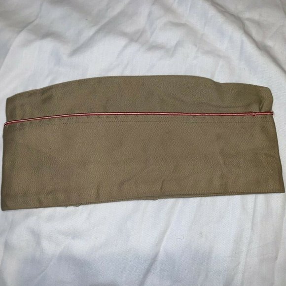 KOREAN WAR sz7.5 1952 ARMY GARRISON COVER ENGINEER SERVICE CORD CAP KD 01029 - Picture 3 of 12